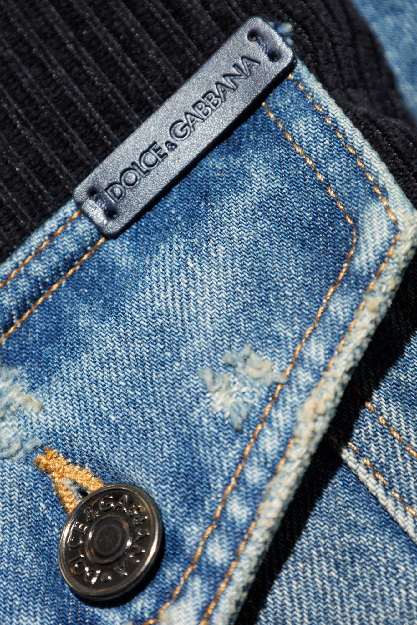 Dolce & Gabbana Denim jacket with corduroy inserts | Men's | Vitkac